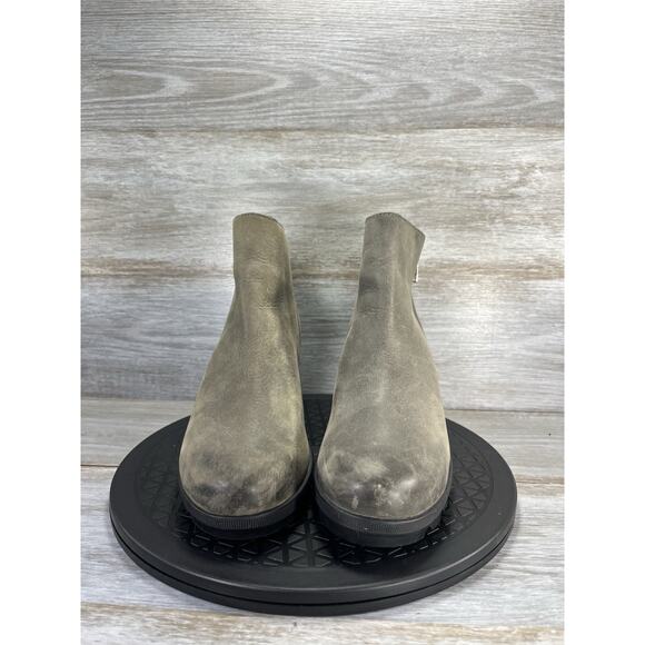 Sorel Women's Joan of Arctic Wedge II Zip Up Gray Leather Boots Size 9 - Picture 2 of 9